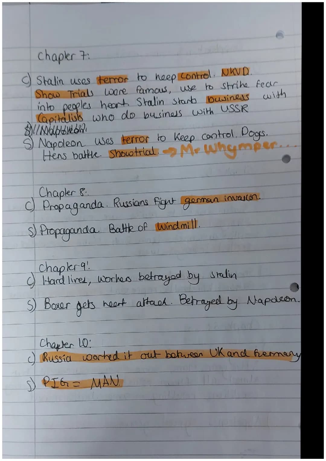 English Literature Paper tr
Animal Farm
Context: Why was animal Farm Written?
→George Orwell Wrote animal farm as an allegory
for the events