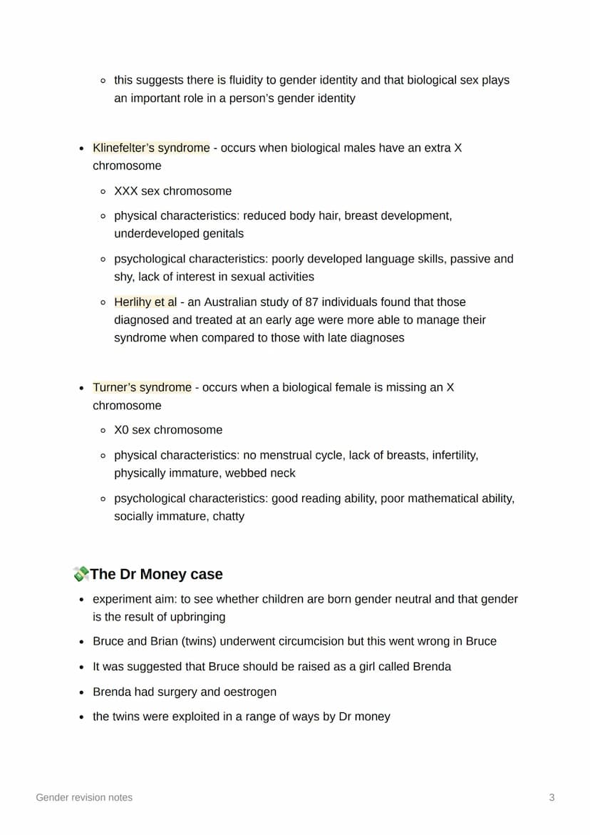 ili
Gender revision notes
Sex and gender
• sex - biological factors that determine whether the person is biologically male,
female or inters