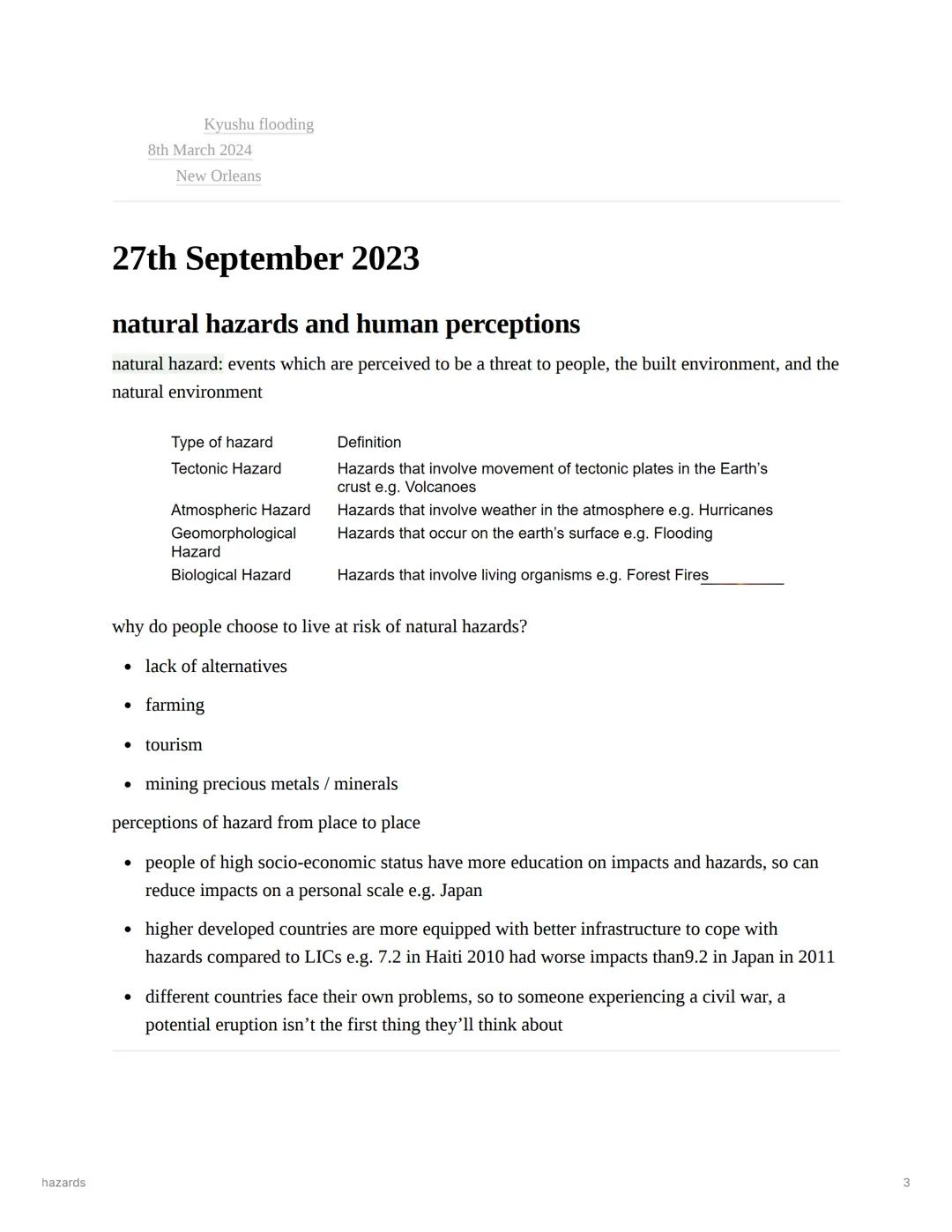 hazards

京尾拾海
次道
hazards

|         |                  |
| :------ | :---------------- |
| subject | physical geography |
| Last edited time