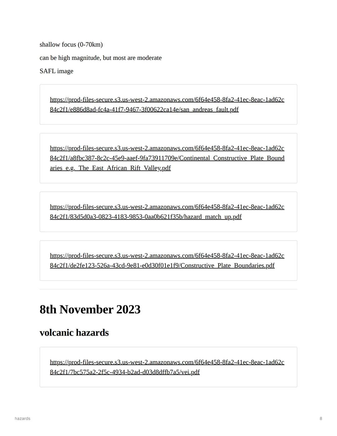 hazards

京尾拾海
次道
hazards

|         |                  |
| :------ | :---------------- |
| subject | physical geography |
| Last edited time