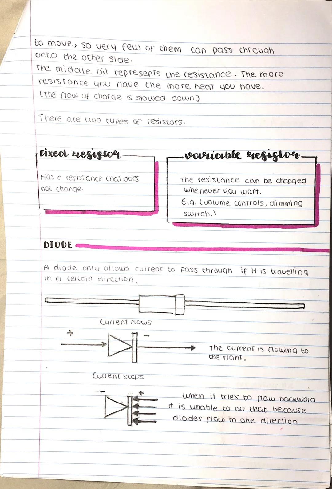 01-03-2021
# electricity
current and charge


A

# Resistor
Limits the current in a circuit.

# variable resistor
Allows current to be varie