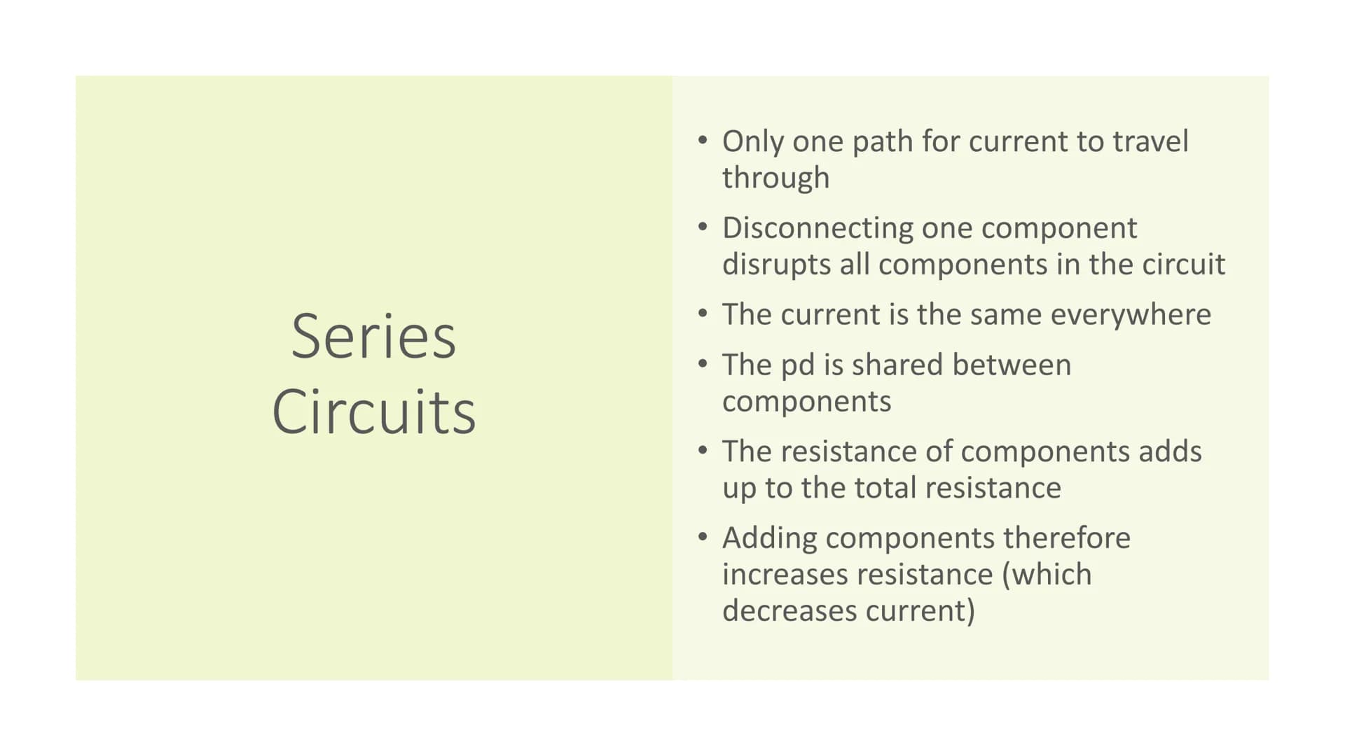 Series and Parallel
Circuits Current, Voltage
and Resistance
●
●
●
●
●
Current
the flow of electrical charge in a complete circuit
Measured 