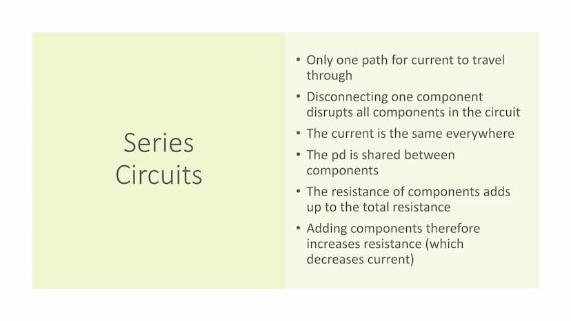 Series and Parallel
Circuits Current, Voltage
and Resistance
●
●
●
●
●
Current
the flow of electrical charge in a complete circuit
Measured 