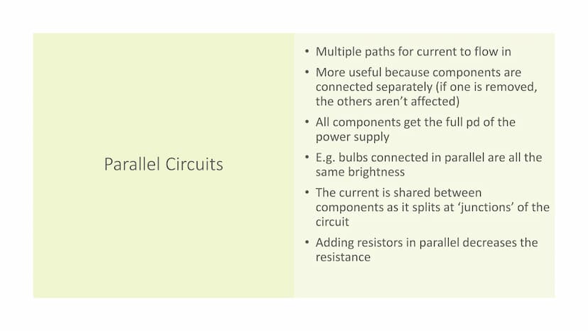 Series and Parallel
Circuits Current, Voltage
and Resistance
●
●
●
●
●
Current
the flow of electrical charge in a complete circuit
Measured 