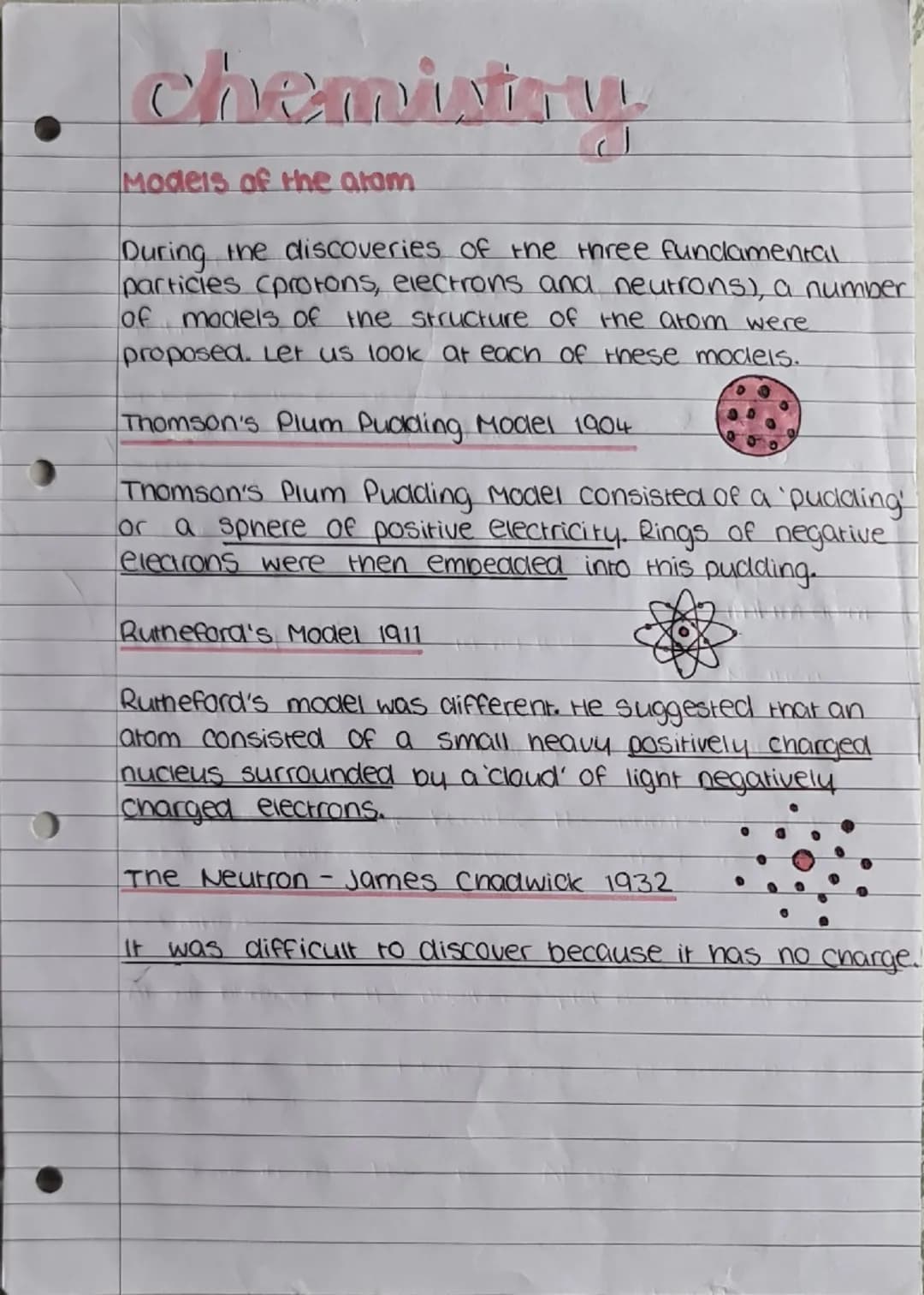 --- OCR Start ---
chemist
Atomic Structure
y
The structure of an atom is described as a central nucleus
containing protons and neutrons surr
