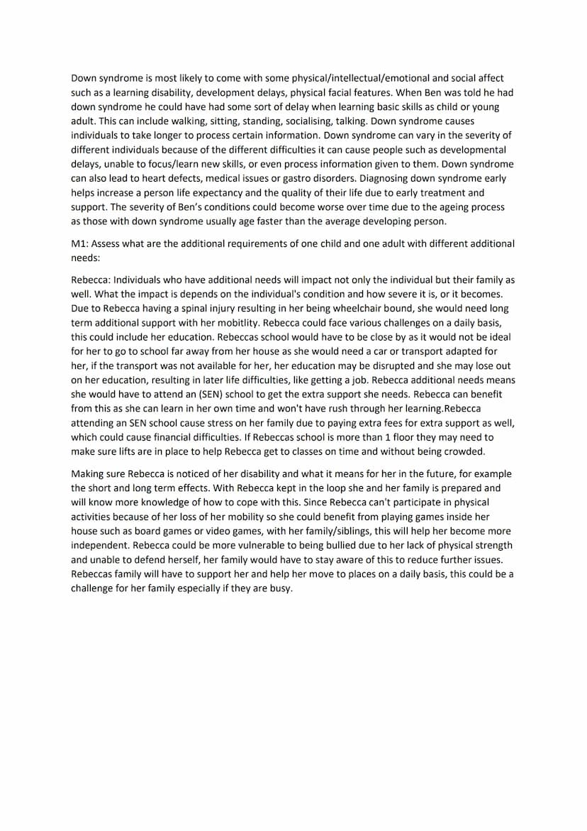 Introduction:
Unit 12- Supporting individuals with additional needs
This report is about explaining and evaluating the significance of diagn
