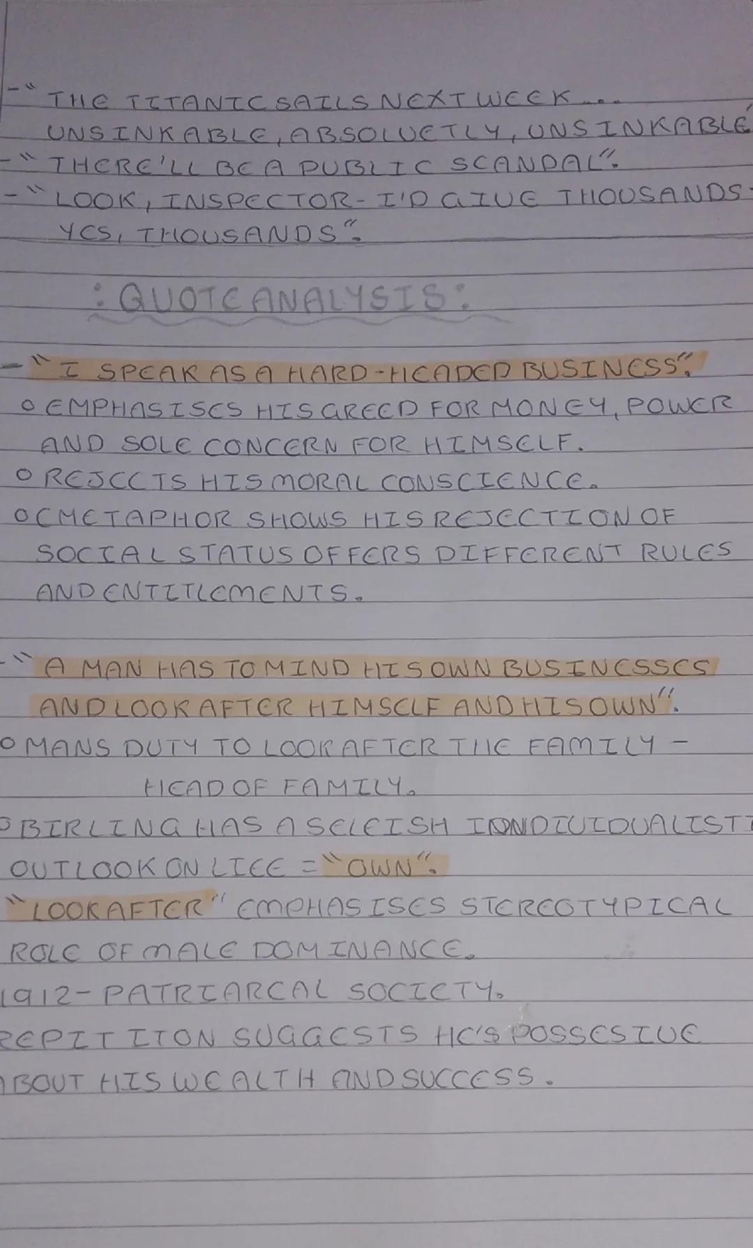 # AN INSPECTOR CALLS

# MR BIRLING

WHO IS MR BIRLING?
*   MR BIRLING IS A SUCCESSFUL BUSINESS, WHO HAS BEEN, LORD MAYOR OF BRUMLEY. HE IS T