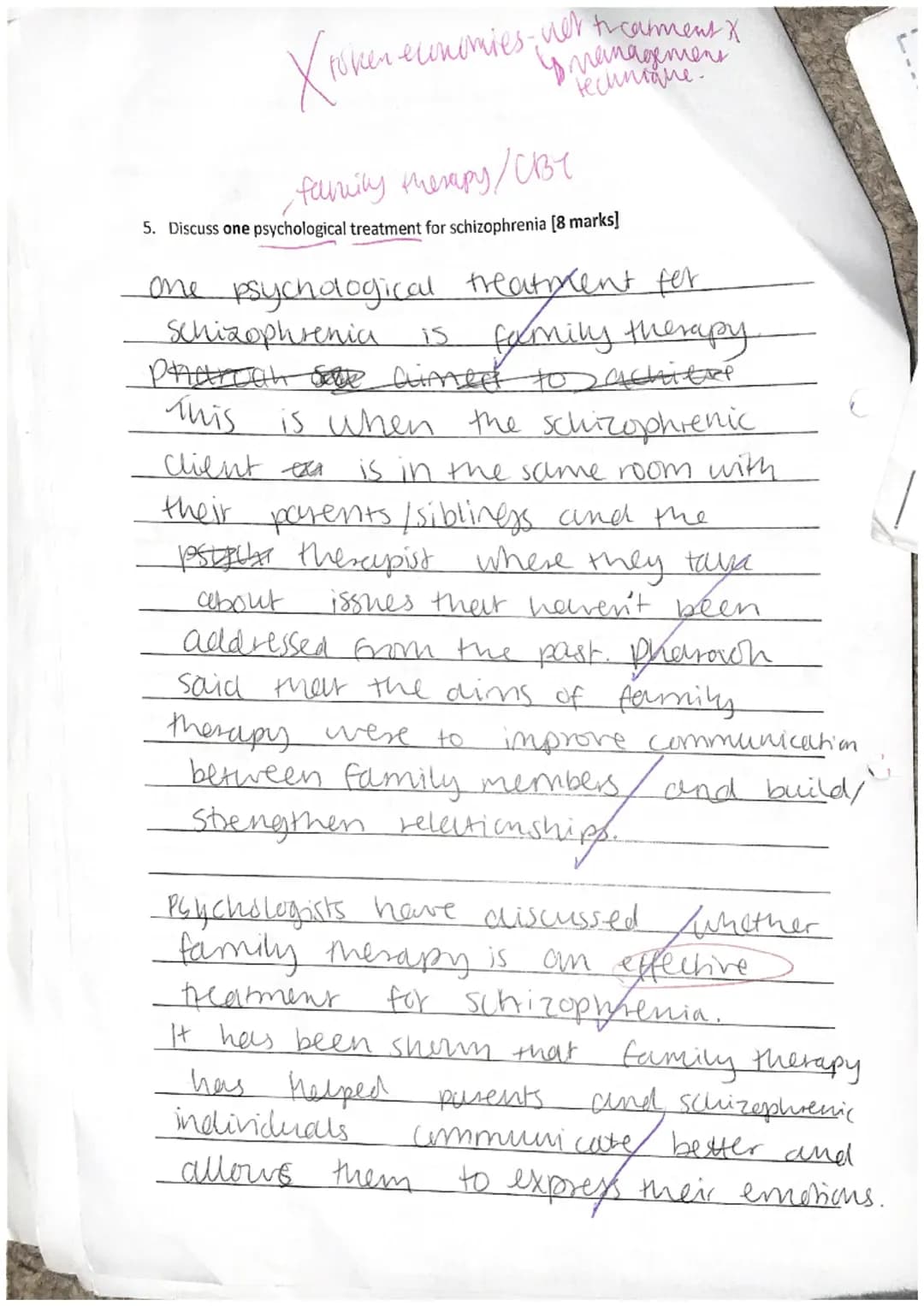 A-Level Psychology
Paper 3-issues and options in psychology
Time allowed: 1 hour
●
INSTRUCTIONS
Write your name clearly at the top of both b