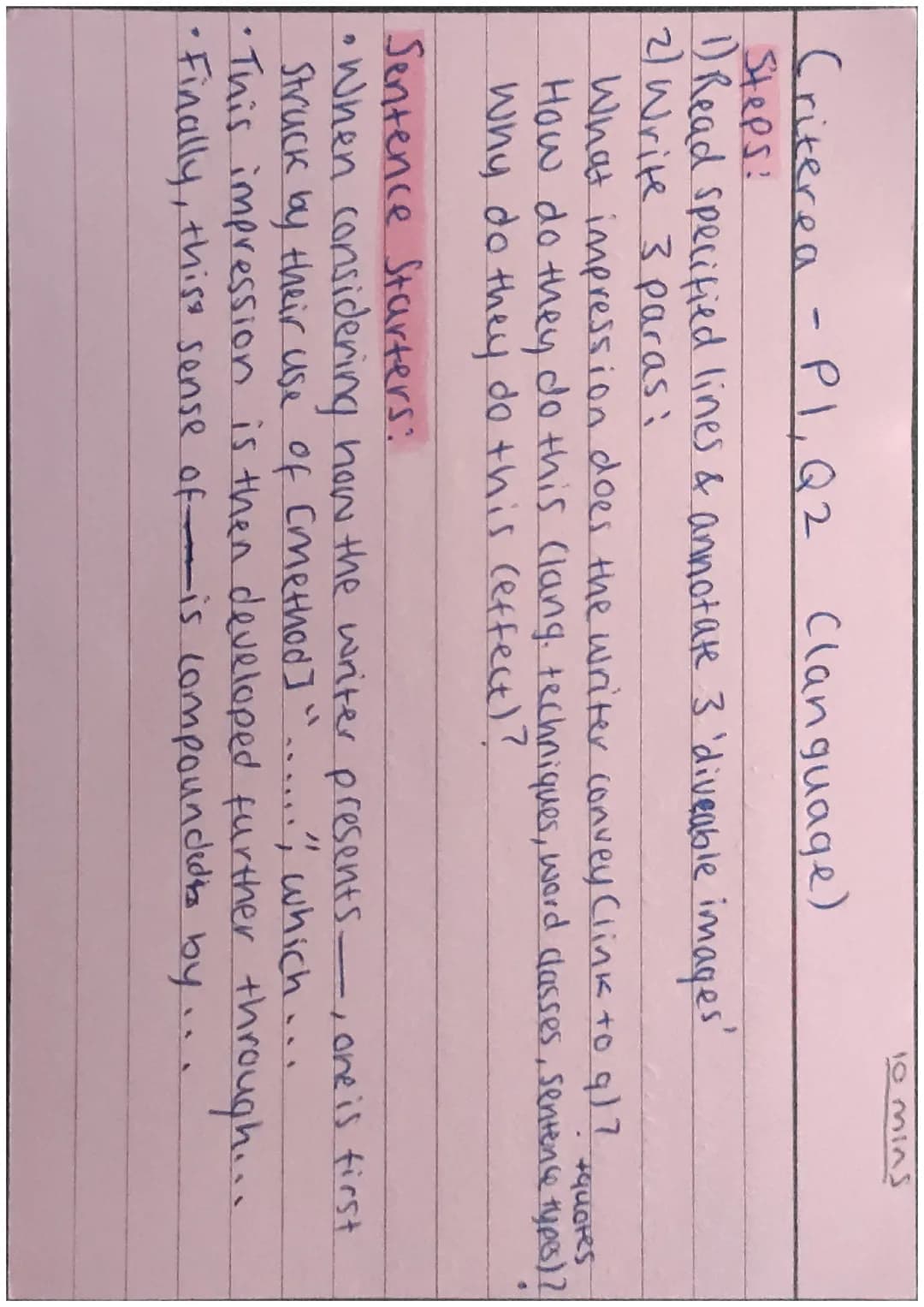 
<h2 id="overview">Overview</h2>
<p>In the English Language Paper 1, students have to answer various types of questions that test their read