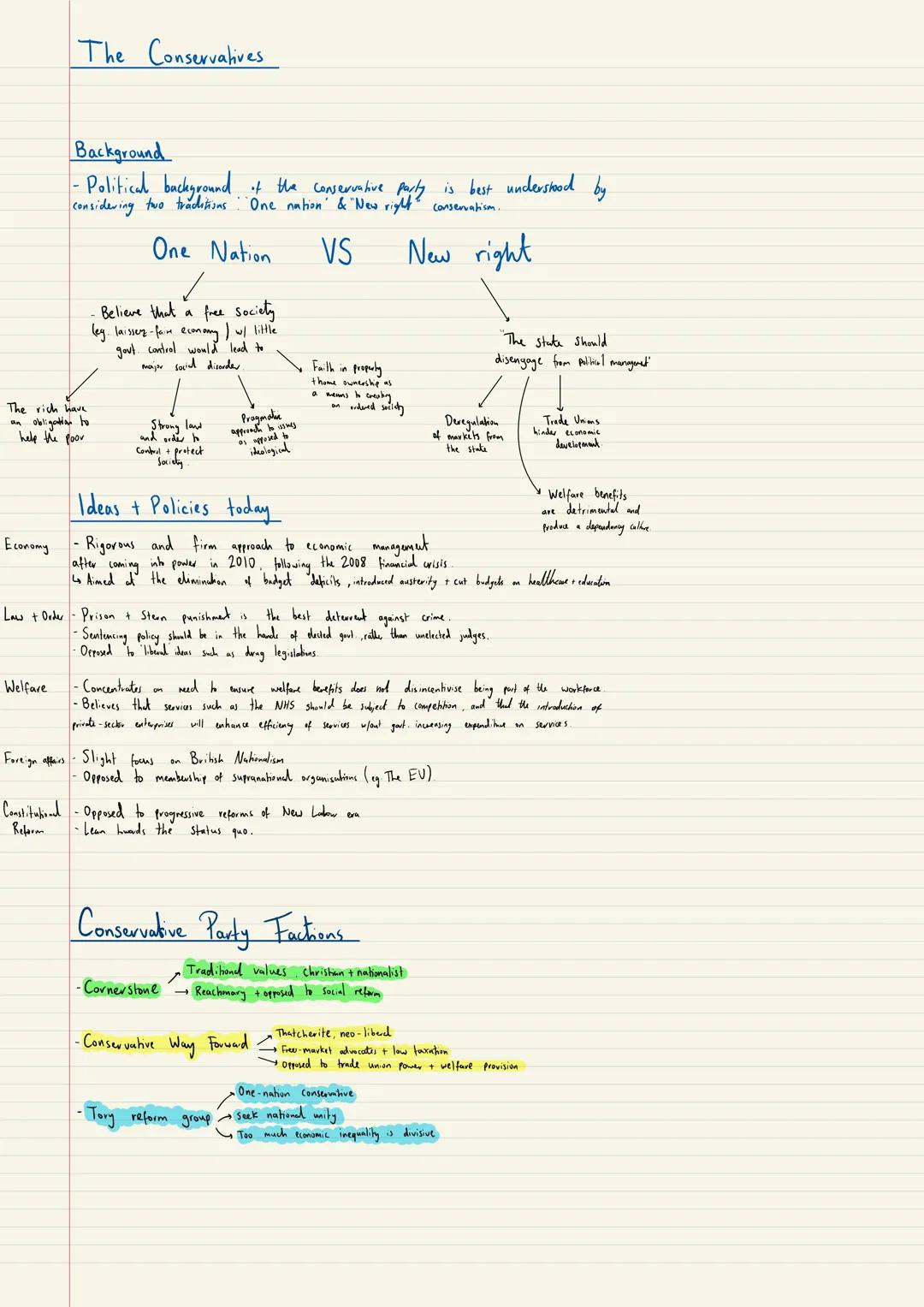 # The Conservative

Party # The Conservatives

Background
- Political background of the conservative party is best understood by
considering