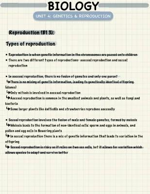 Know Biology Unit 4 Summary Notes thumbnail