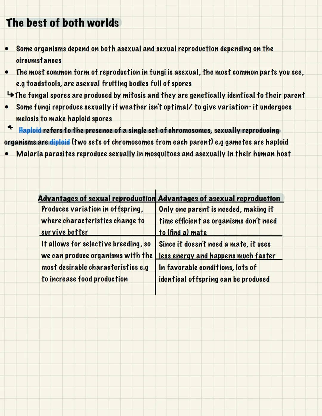 <h2 id="geneticsandreproductioninbiology">Genetics and Reproduction in Biology</h2>
<p>Reproduction (B1 3):</p>
<h3 id="typesofreproduction"