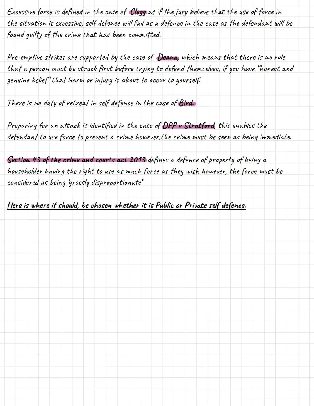 Self Defence
Introduction of self defence:
Self defence (private) is found in Section 76 Criminal Justice & Immigration Act 2008.
Self defen