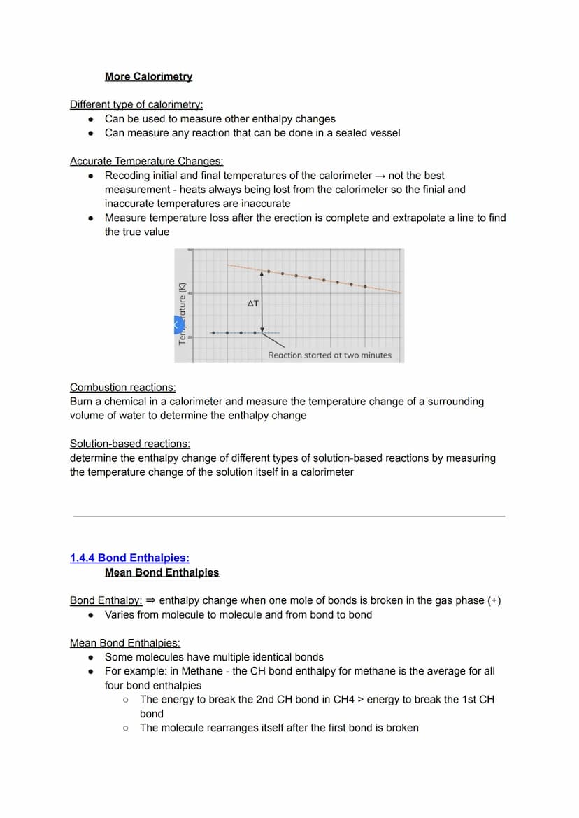 1.4.1 Enthalpy Changes
Enthalpy Change ⇒ a measure of heat given out or taken in during a reaction
Enthalpy vs Energy:
endo
energy
●
●
can't