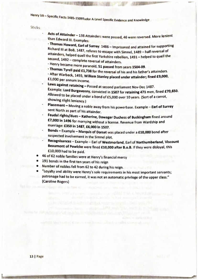 Henry VII - Specific Facts 1485-1509Tudor A-Level Specific Evidence and Knowledge
11 Page
Henry VII:
1485-1509 Henry VII-Specific Facts 1485