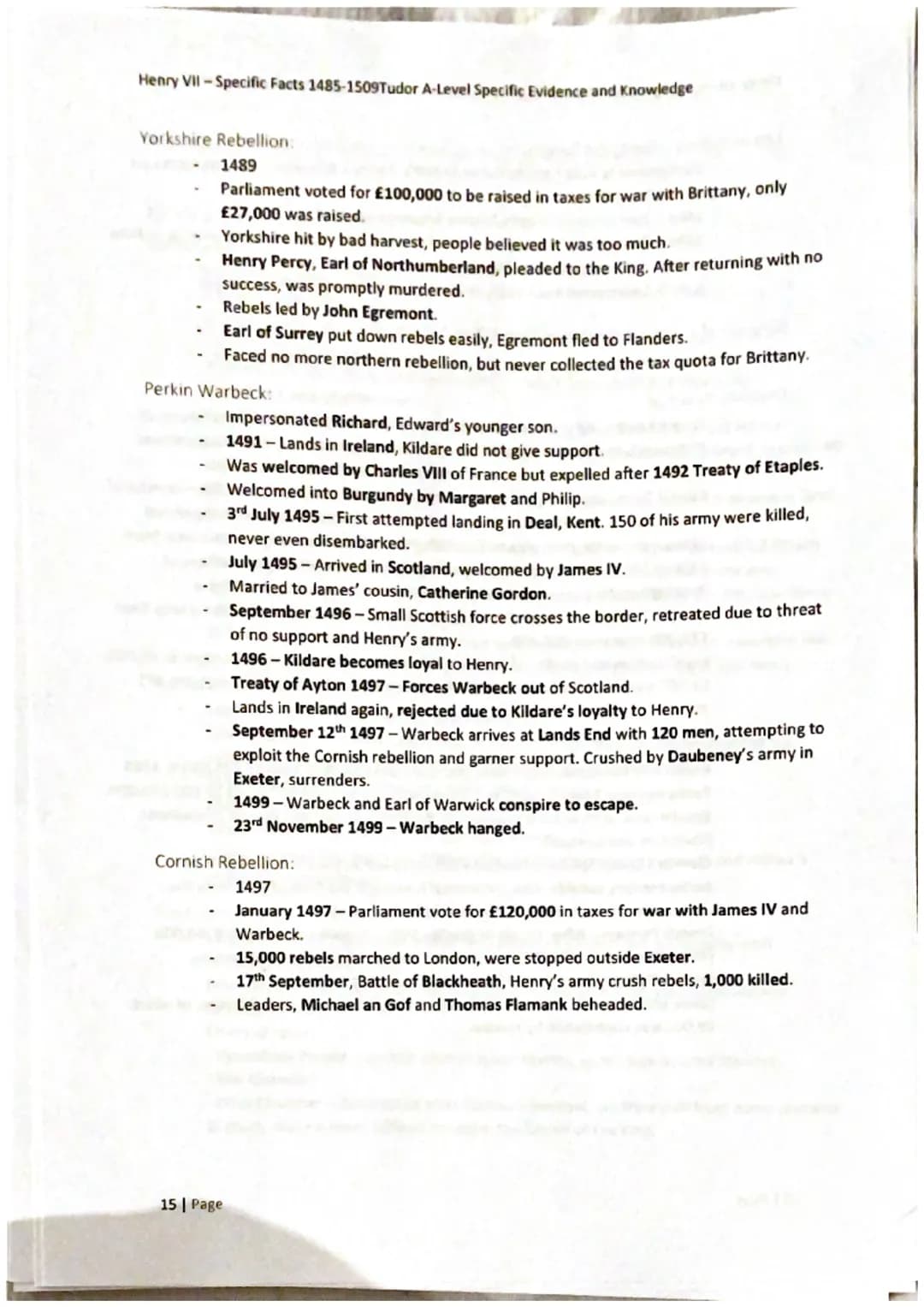 Henry VII - Specific Facts 1485-1509Tudor A-Level Specific Evidence and Knowledge
11 Page
Henry VII:
1485-1509 Henry VII-Specific Facts 1485