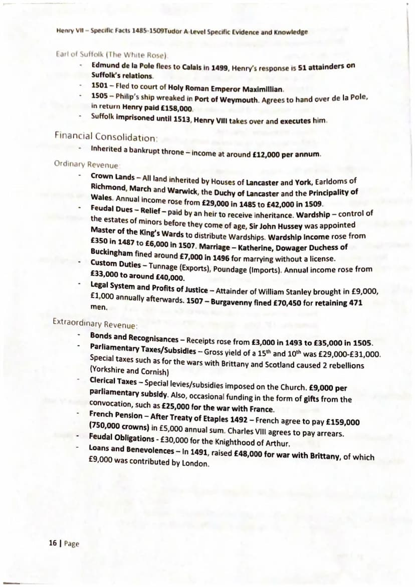 Henry VII - Specific Facts 1485-1509Tudor A-Level Specific Evidence and Knowledge
11 Page
Henry VII:
1485-1509 Henry VII-Specific Facts 1485