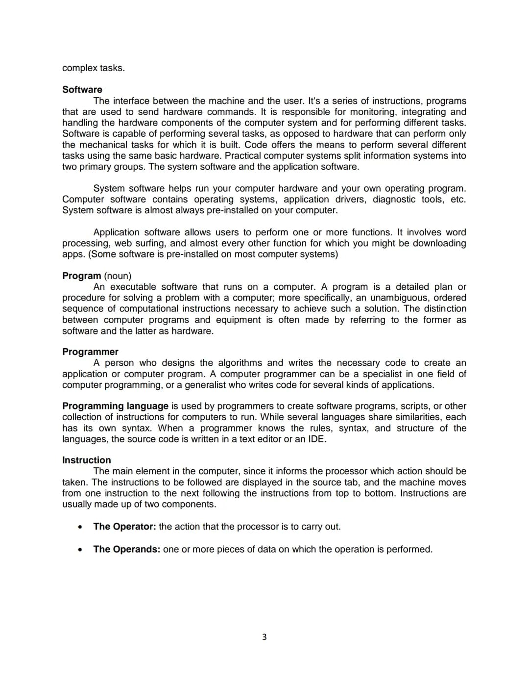 Instructional Material
For
COMP 20023
Computer Programming 1
Compiled by:
Michael Anjelo O. Miguel, MIT Overview
This instructional material