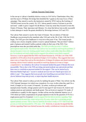 Know Labour Success Higher history essay  thumbnail