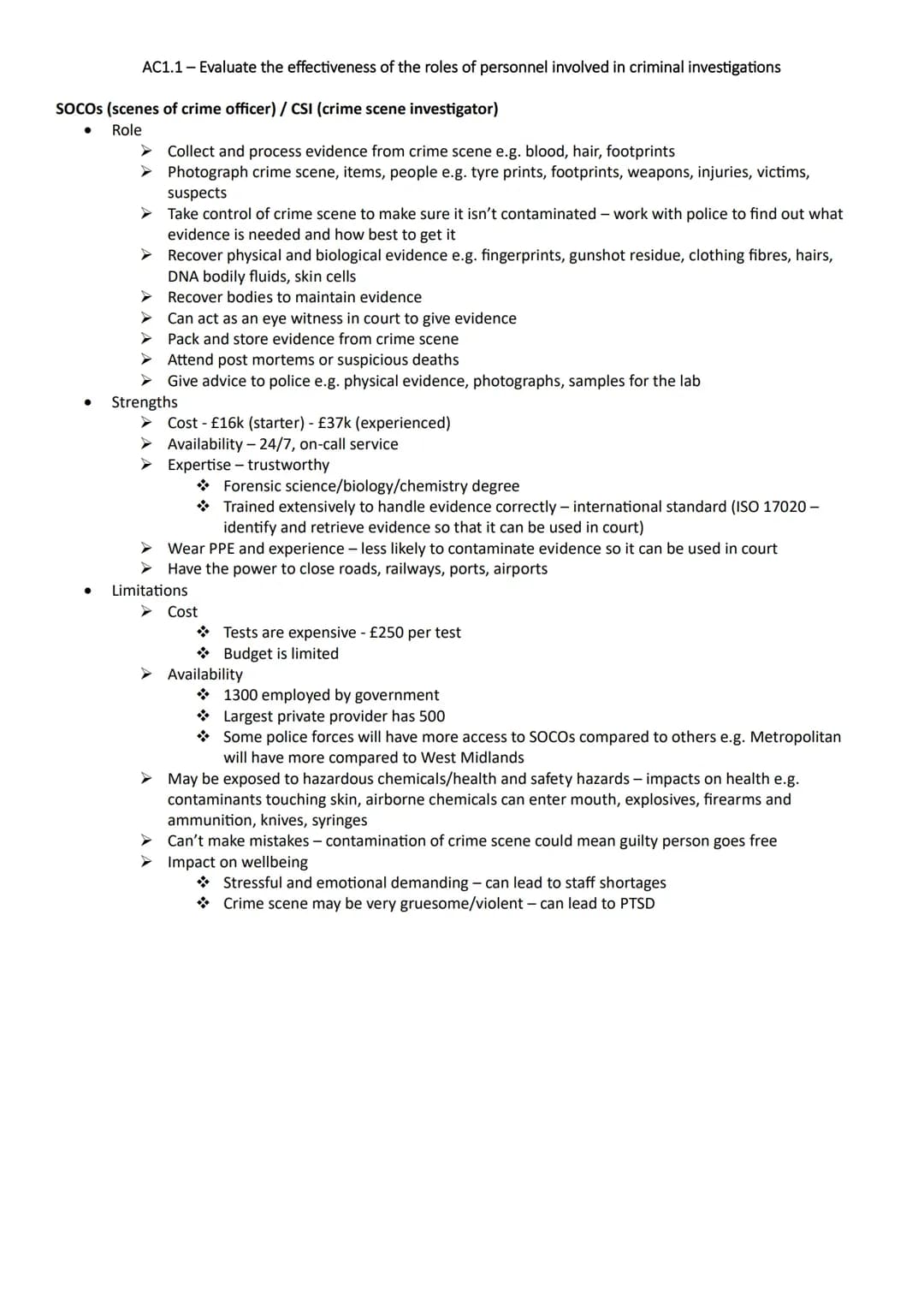 Understanding Crime Scene Investigators and Police: Strengths and Limitations