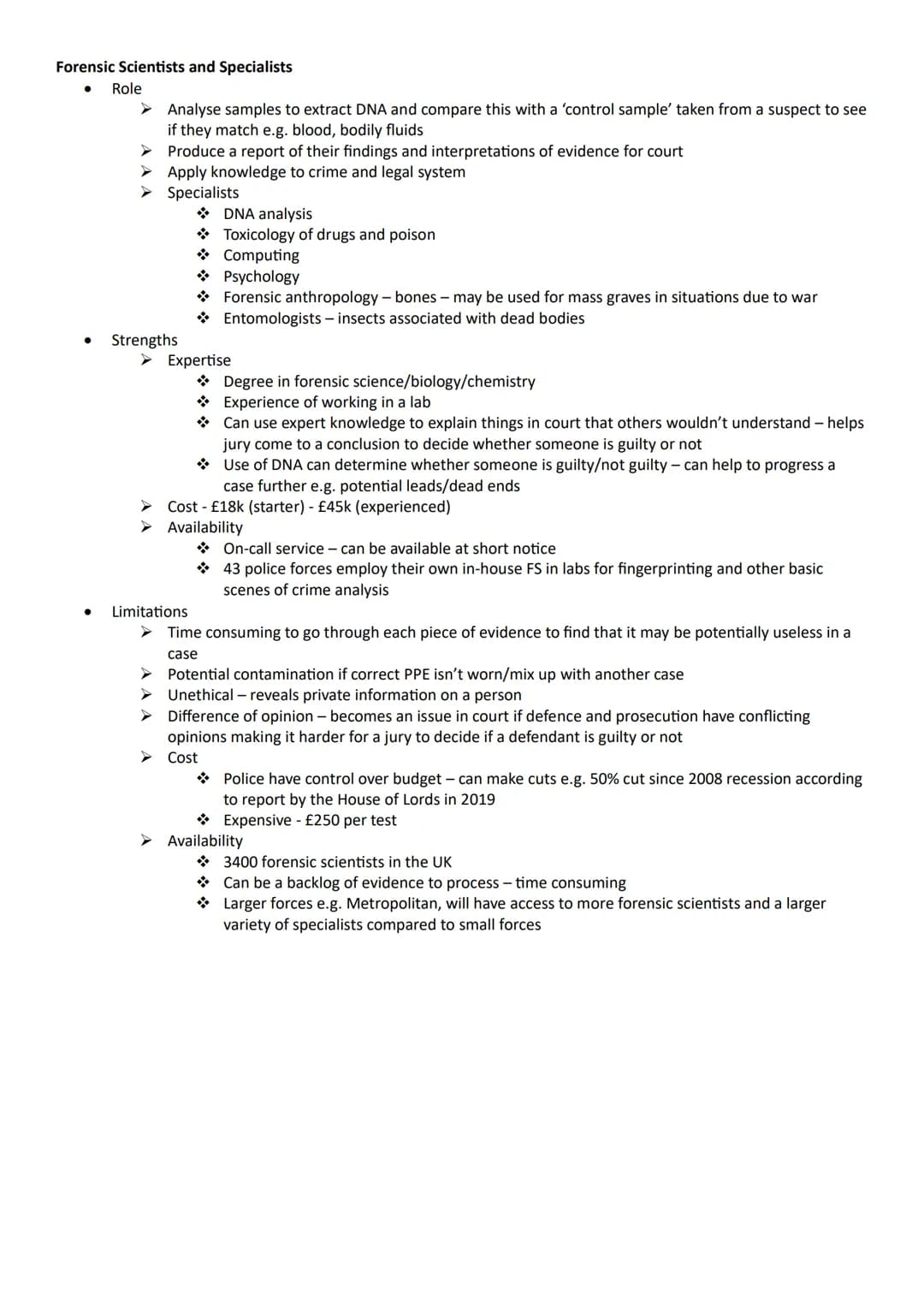 AC1.1- Evaluate the effectiveness of the roles of personnel involved in criminal investigations
SOCOS (scenes of crime officer) / CSI (crime