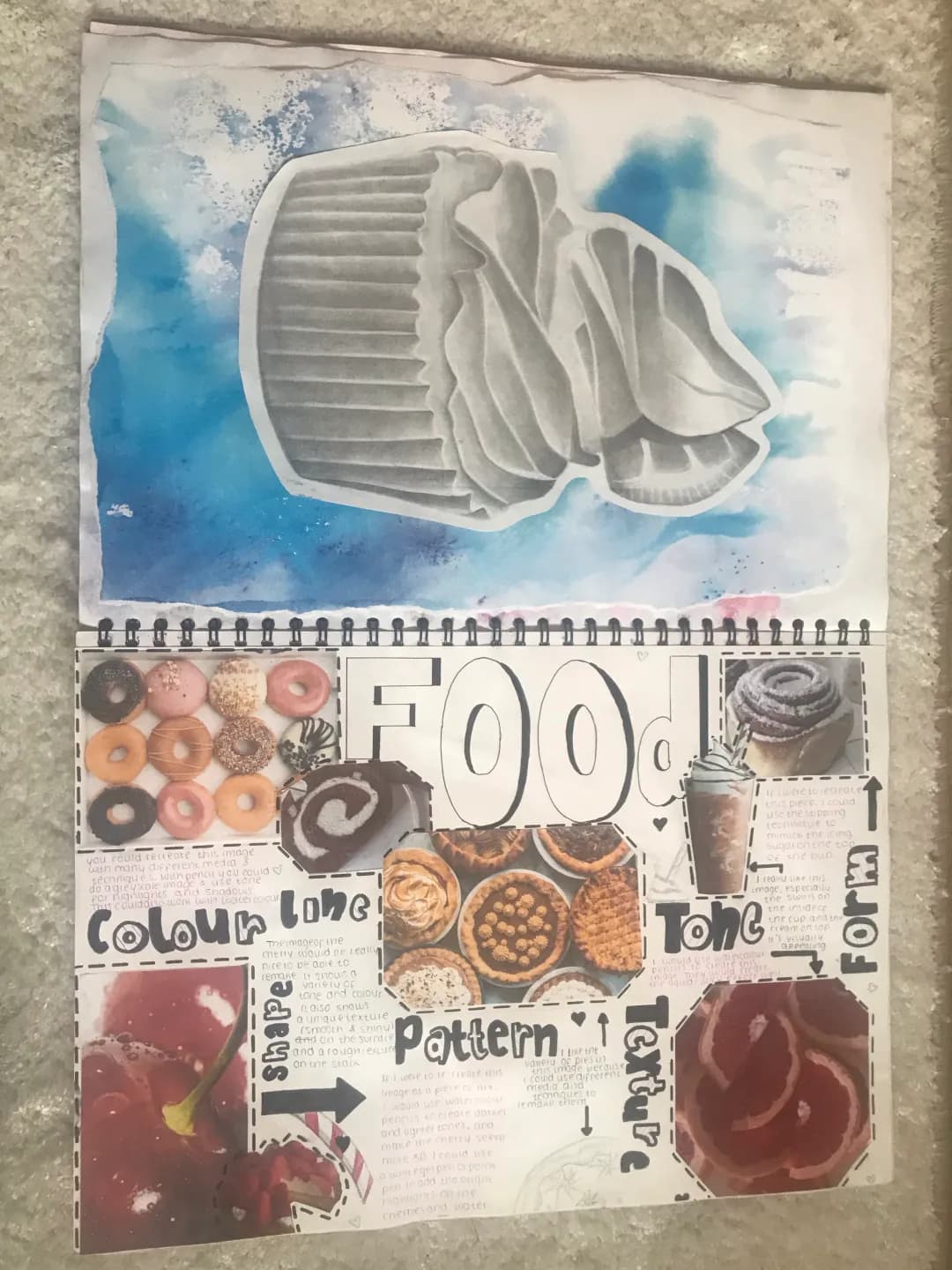 Easy GCSE Art Title Page Ideas & Food Theme for School