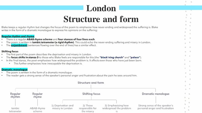London
Poetry GCSEs London
William Blake's London describes a narrator's experience of walking through London. The poem was published as par