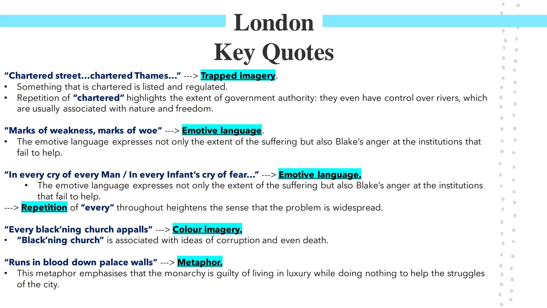 London
Poetry GCSEs London
William Blake's London describes a narrator's experience of walking through London. The poem was published as par