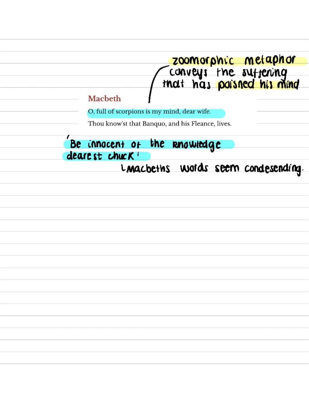 Act 3 scene 2 analysis Macbeth 