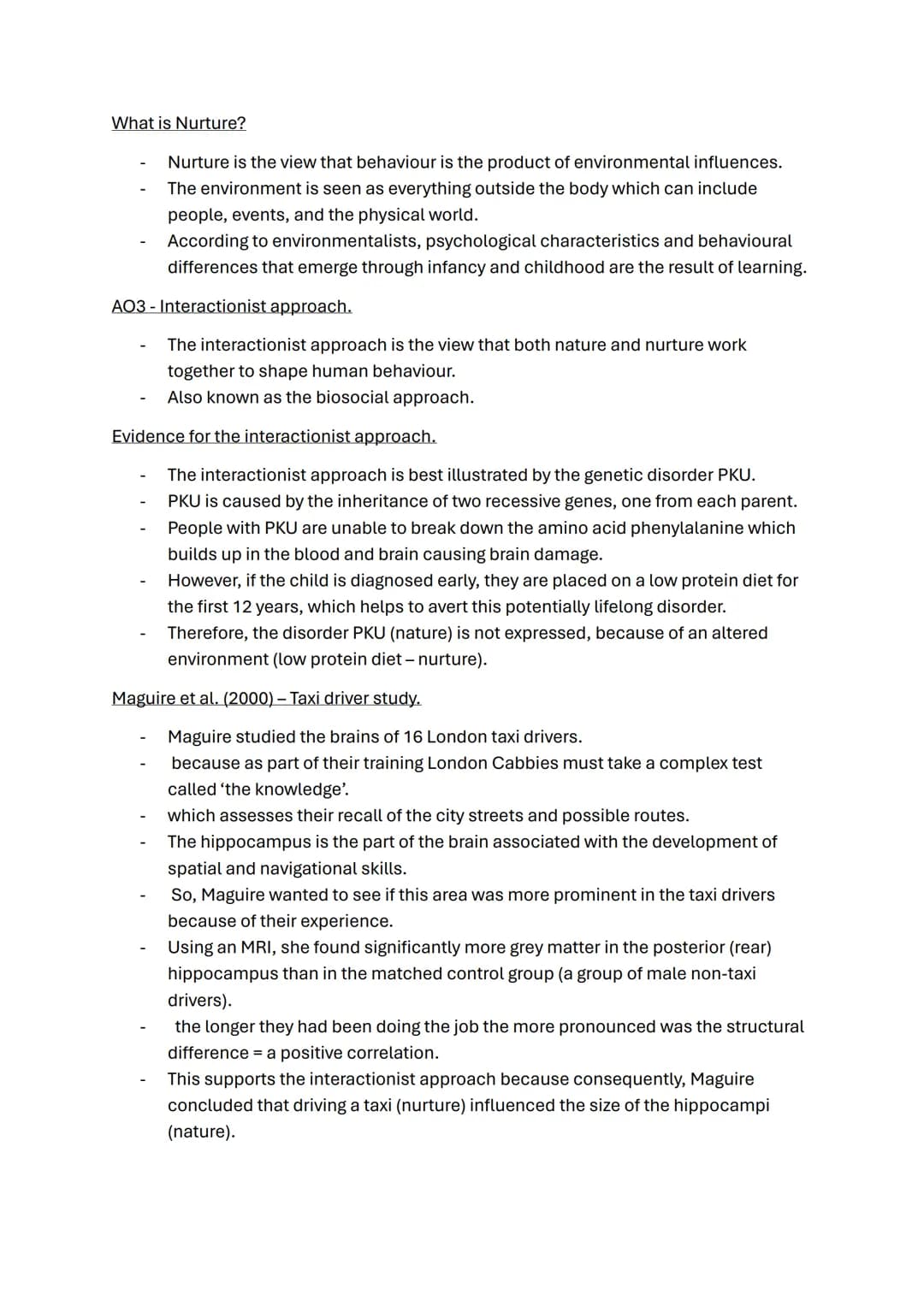 Issues and Debates topic notes
A01 Gender bias.
Universality and bias.
Refers to any underlying characteristic of human beings that is capab