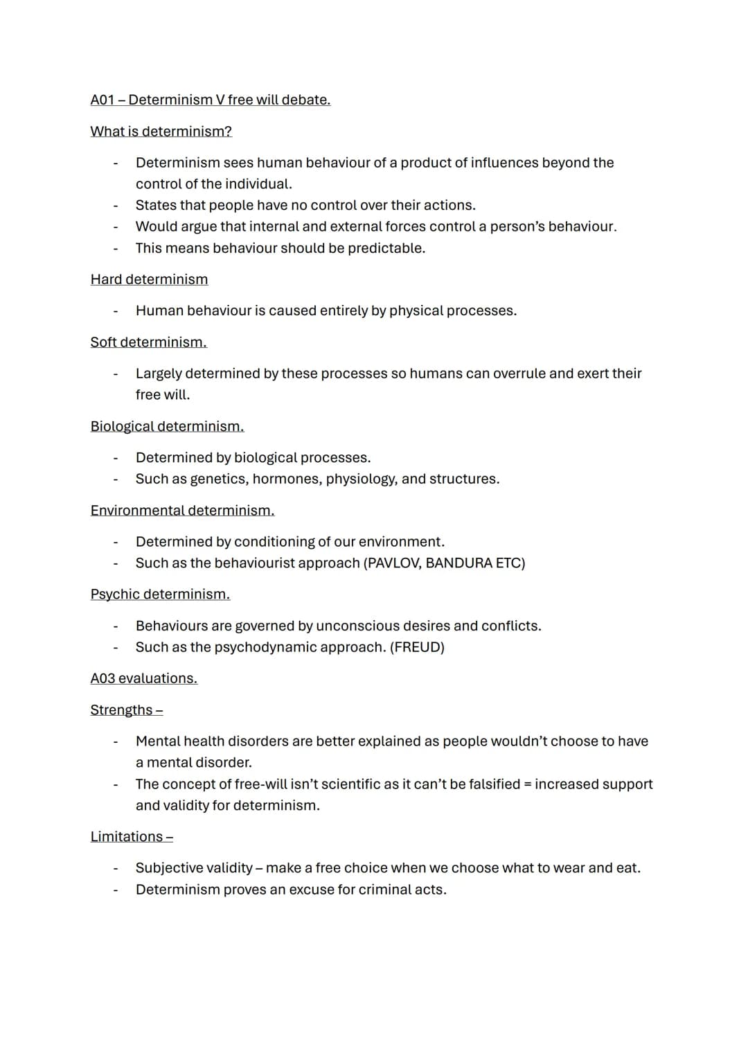 Issues and Debates topic notes
A01 Gender bias.
Universality and bias.
Refers to any underlying characteristic of human beings that is capab