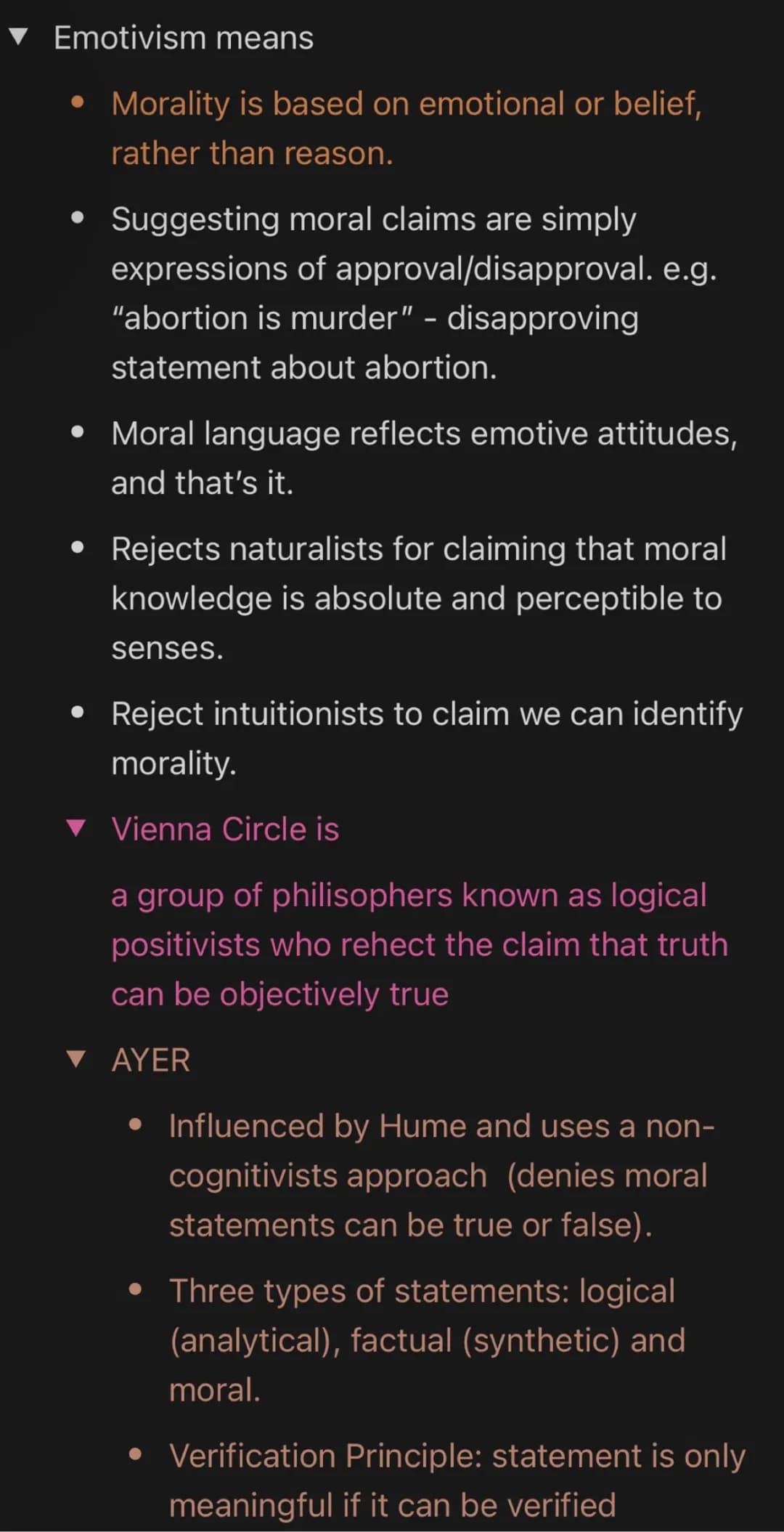 Emotivism means
• Morality is based on emotional or belief,
rather than reason.
Suggesting moral claims are simply
expressions of approval/d