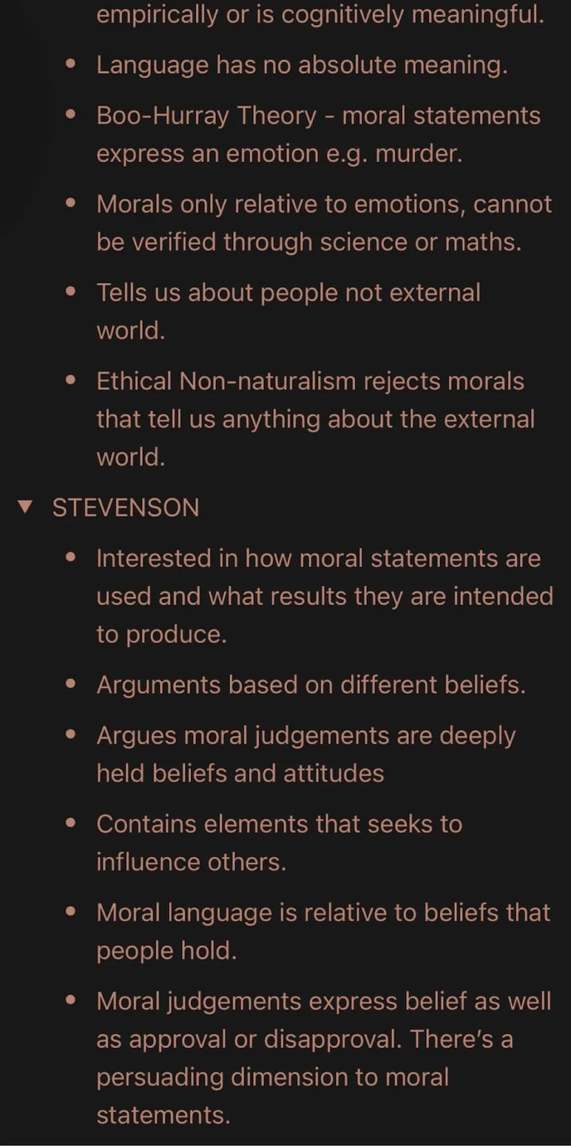 Emotivism means
• Morality is based on emotional or belief,
rather than reason.
Suggesting moral claims are simply
expressions of approval/d