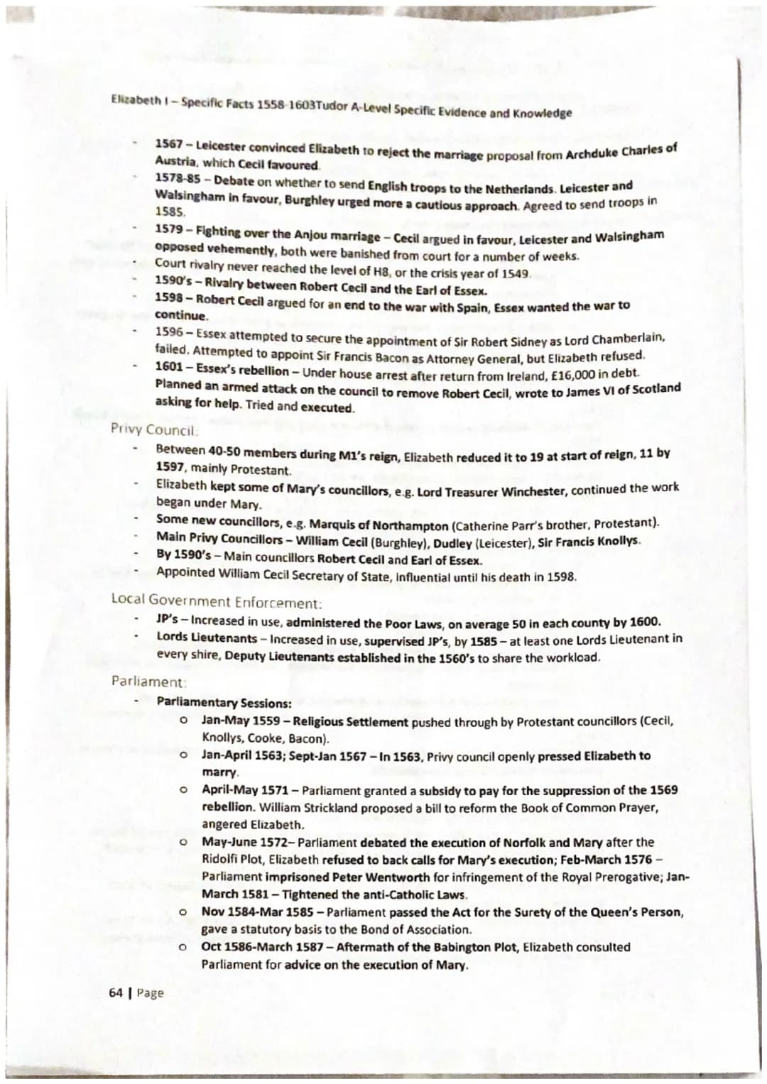 Elizabeth I-Specific Facts 1558-1603Tudor A-Level Specific Evidence and Knowledge
60 Page
Elizabeth I:
1558-1603 Elizabeth 1-Specific Facts 
