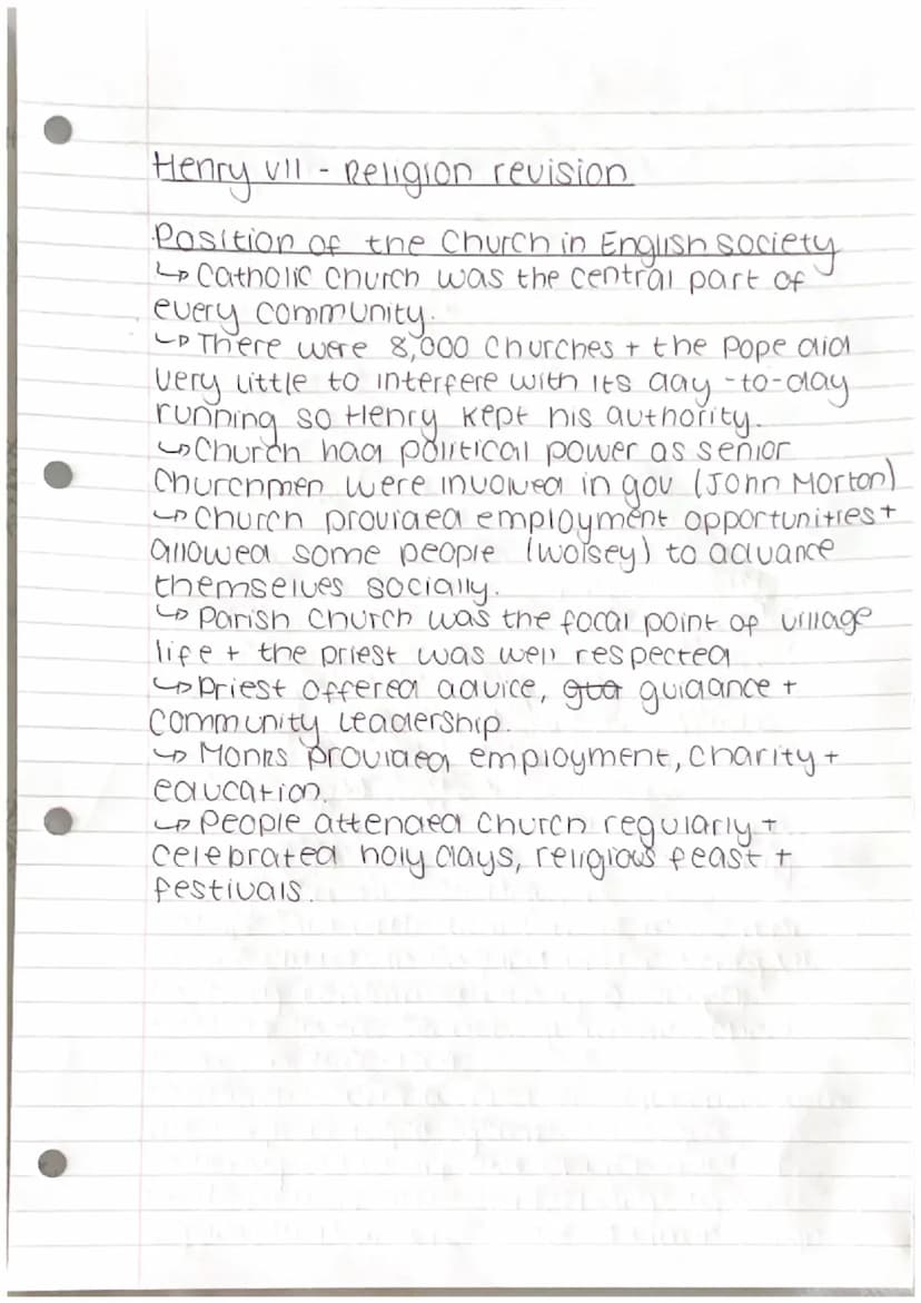 Henry VII- Religion revision 09404
Heretics-People who opposed to the
religion.
--Seven · Holy orders the process by which the
Sarcamentspri