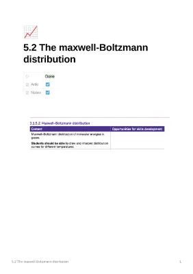 Know 5.2 The Maxwell Boltzman Distribution thumbnail