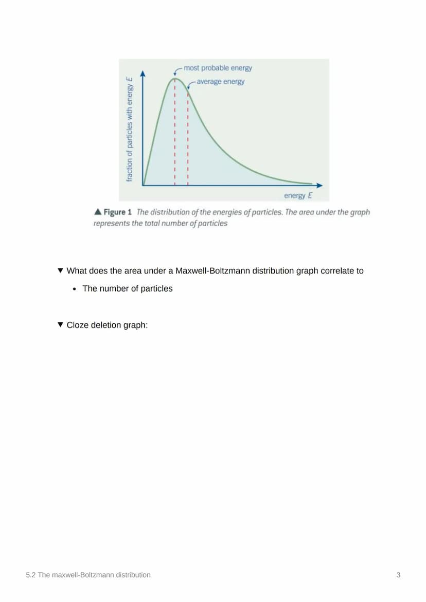 5.2 The maxwell-Boltzmann
distribution
Anki
Notes
Done
3.1.5.2 Maxwell-Boltzmann distribution
Content
Maxwell-Boltzmann distribution of mole