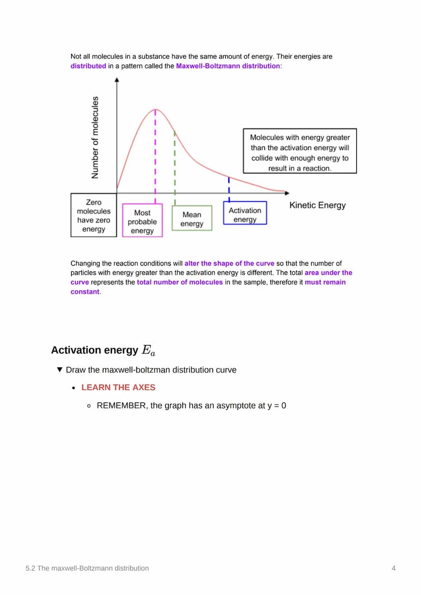 5.2 The maxwell-Boltzmann
distribution
Anki
Notes
Done
3.1.5.2 Maxwell-Boltzmann distribution
Content
Maxwell-Boltzmann distribution of mole
