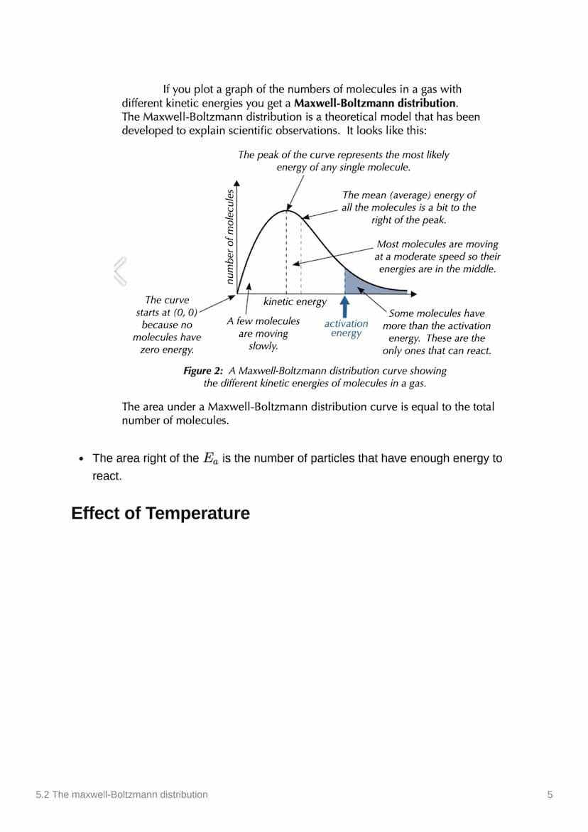 5.2 The maxwell-Boltzmann
distribution
Anki
Notes
Done
3.1.5.2 Maxwell-Boltzmann distribution
Content
Maxwell-Boltzmann distribution of mole