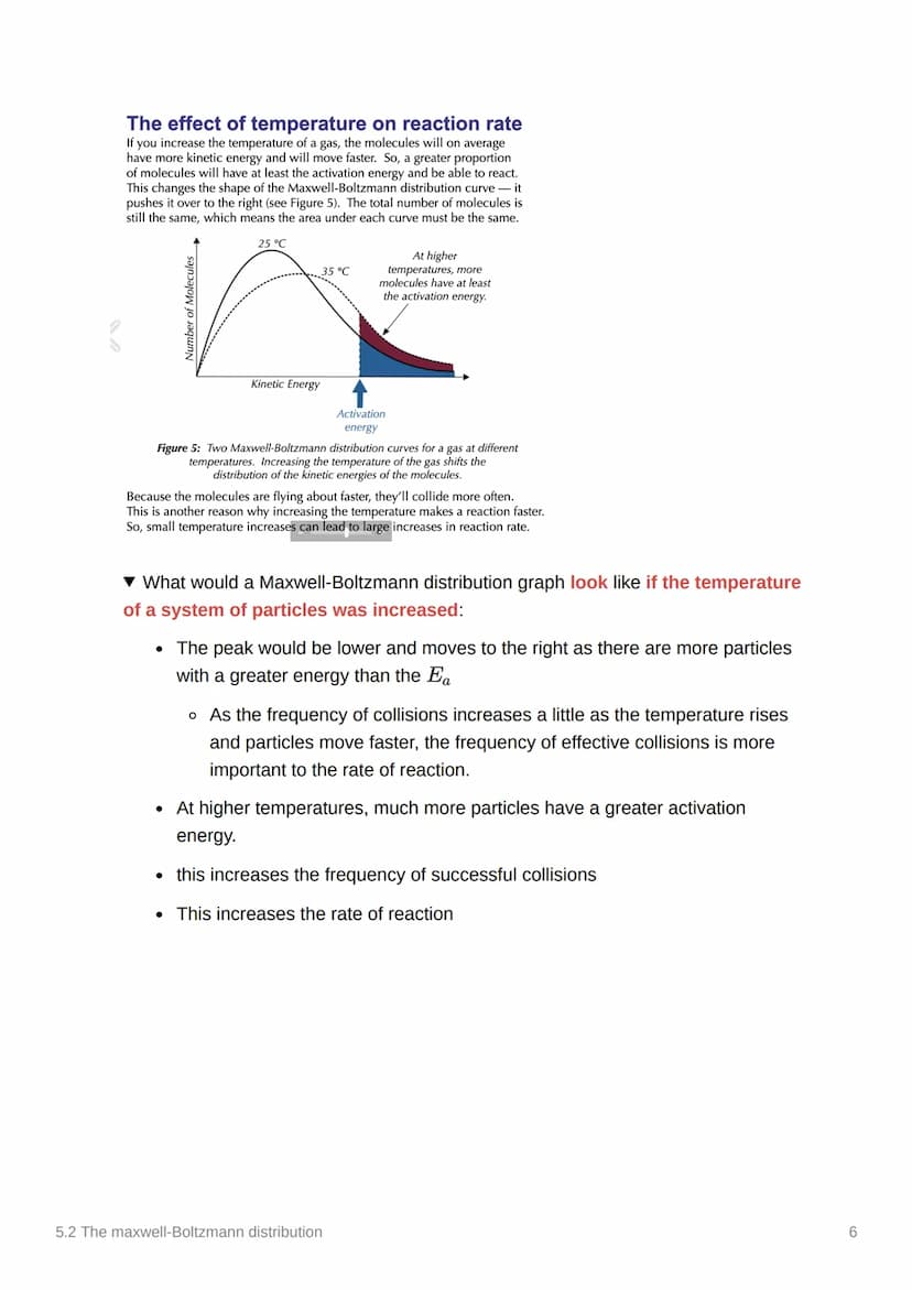 5.2 The maxwell-Boltzmann
distribution
Anki
Notes
Done
3.1.5.2 Maxwell-Boltzmann distribution
Content
Maxwell-Boltzmann distribution of mole