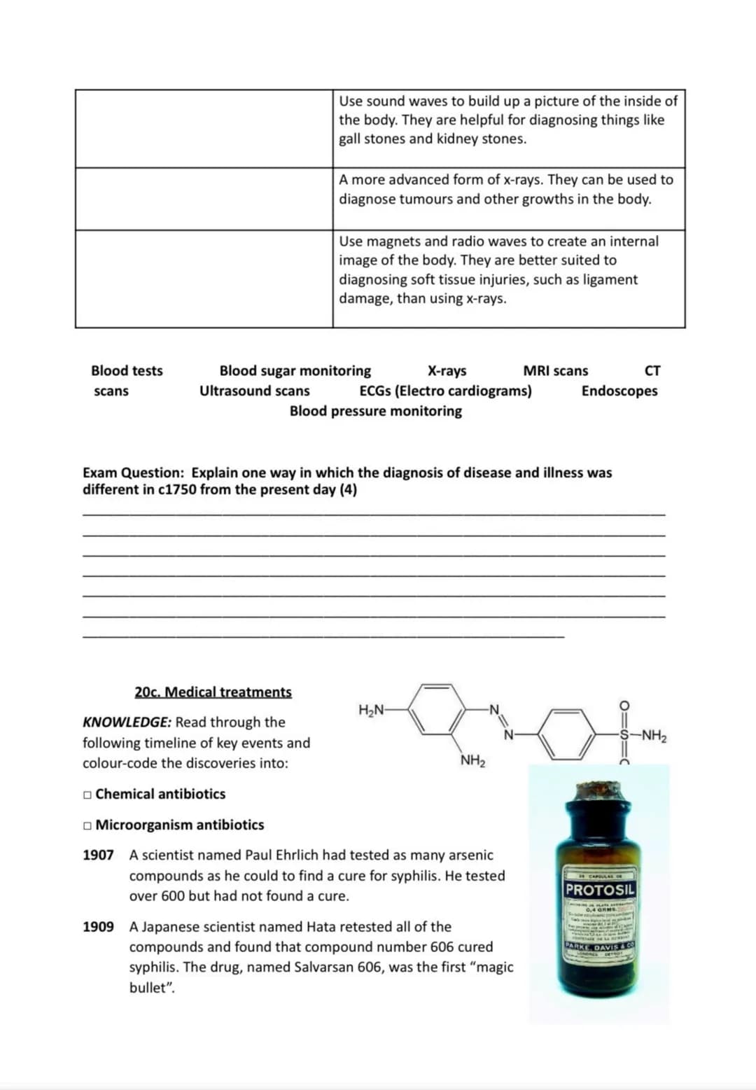 Name:
Medicine in Britain 1250-present day
Revision Activity Book
1 Cause of disease
Date Individual/group
By
1900
1941
1951
1902 Archibald 
