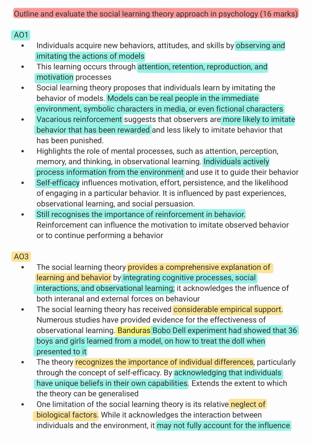 The social learning theory approach 