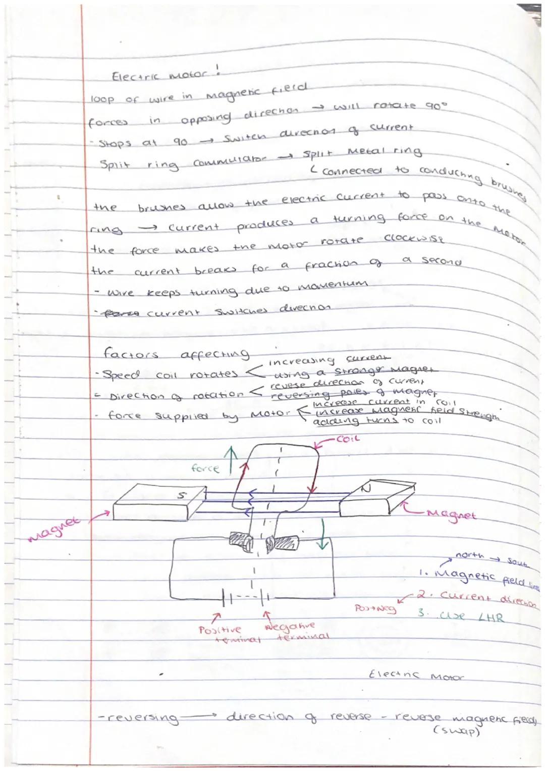 Magnetian t Electromagnetism
opposites attract
non: contact force
Permenant
North
if
field
L
-uniform Magnetic field
Right
thumb=
no
pole on