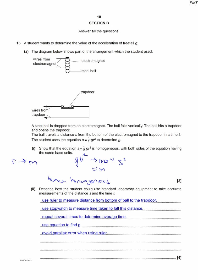 8334267511
OCR
Oxford Cambridge and RSA
Friday 8 October 2021 – Morning
A Level Physics A
H556/01 Modelling physics
Time allowed: 2 hours 15