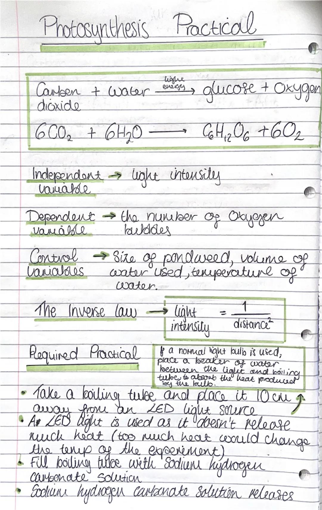 Photosynthesis Required Practical