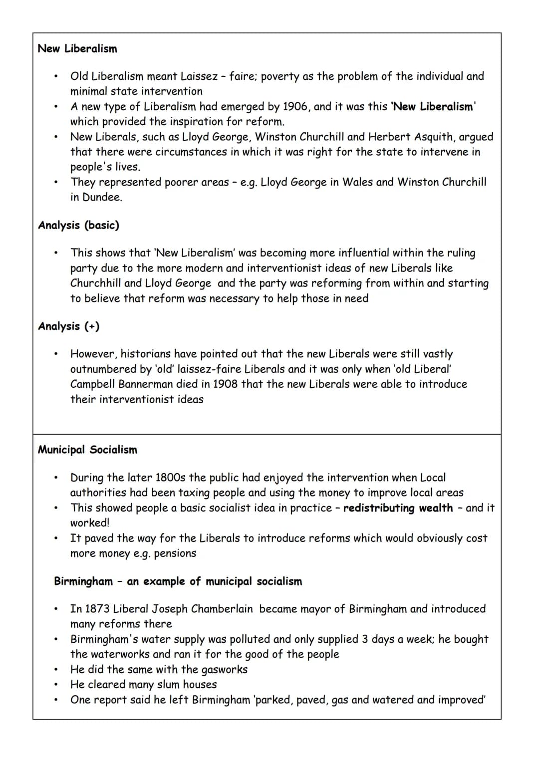 Britain: The Motives of the Liberal Reforms - Why did the Liberals introduce their reforms
1906-14?
Background (for intro)
.
Prior to 1906, 