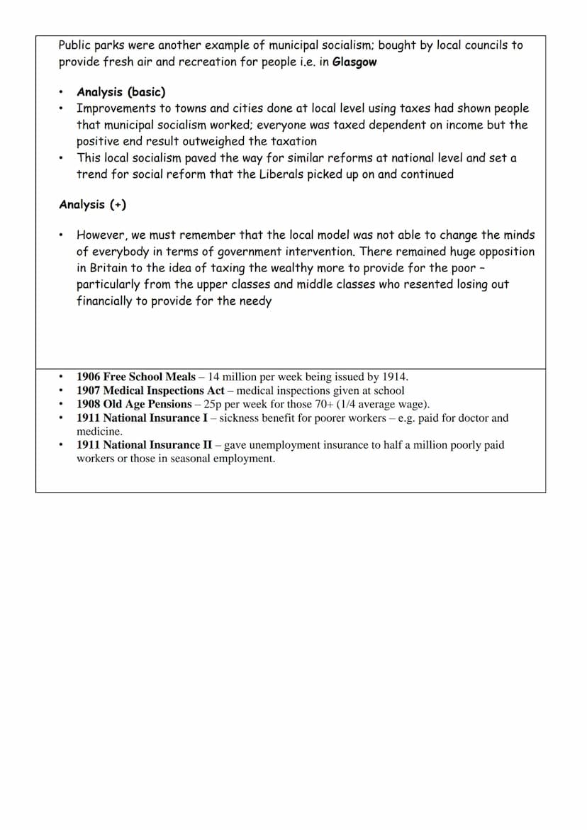 Britain: The Motives of the Liberal Reforms - Why did the Liberals introduce their reforms
1906-14?
Background (for intro)
.
Prior to 1906, 