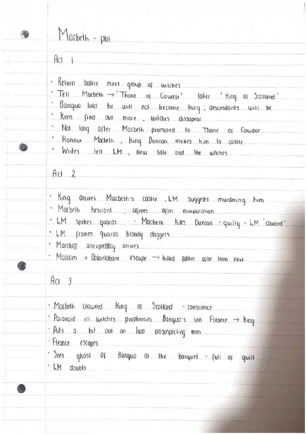 GCSE Macbeth Plot Summary - Acts Overview & Analysis