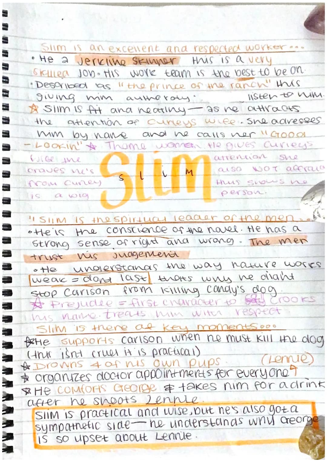 Slim is an excellent and respected worker.
He a jerkine Skinner
this is a very
Skullea Jon. His work team is the best to be on.
•Described a