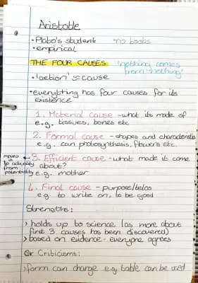 Know Aristotle summary notes for Alevel thumbnail